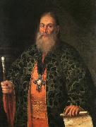 Antropov, Aleksei Portrait of Father Fyodor Dubyansky painting